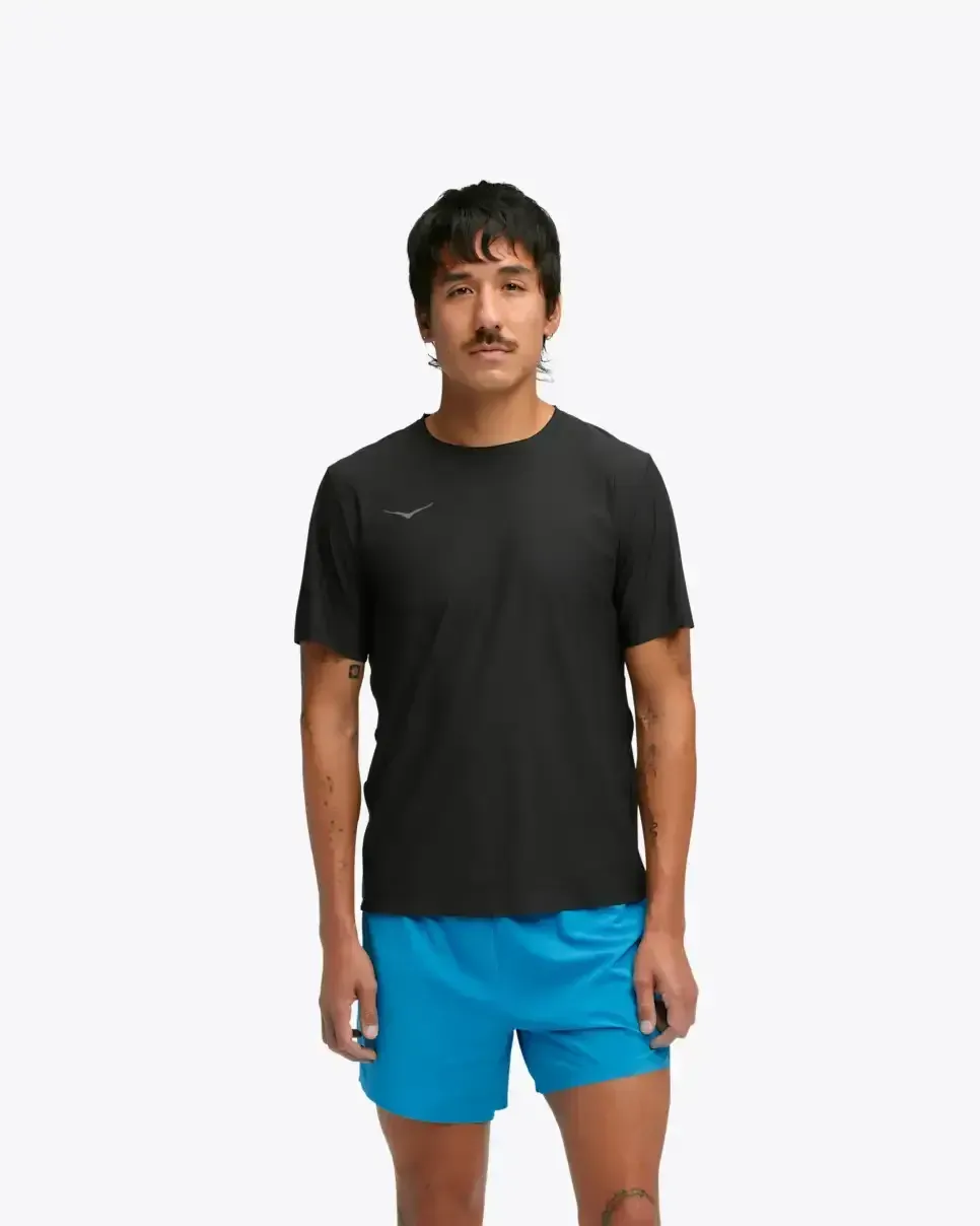 HOKA Airolite Short Sleeve 2.0 Black - Men's HOKA Exclusives - front view