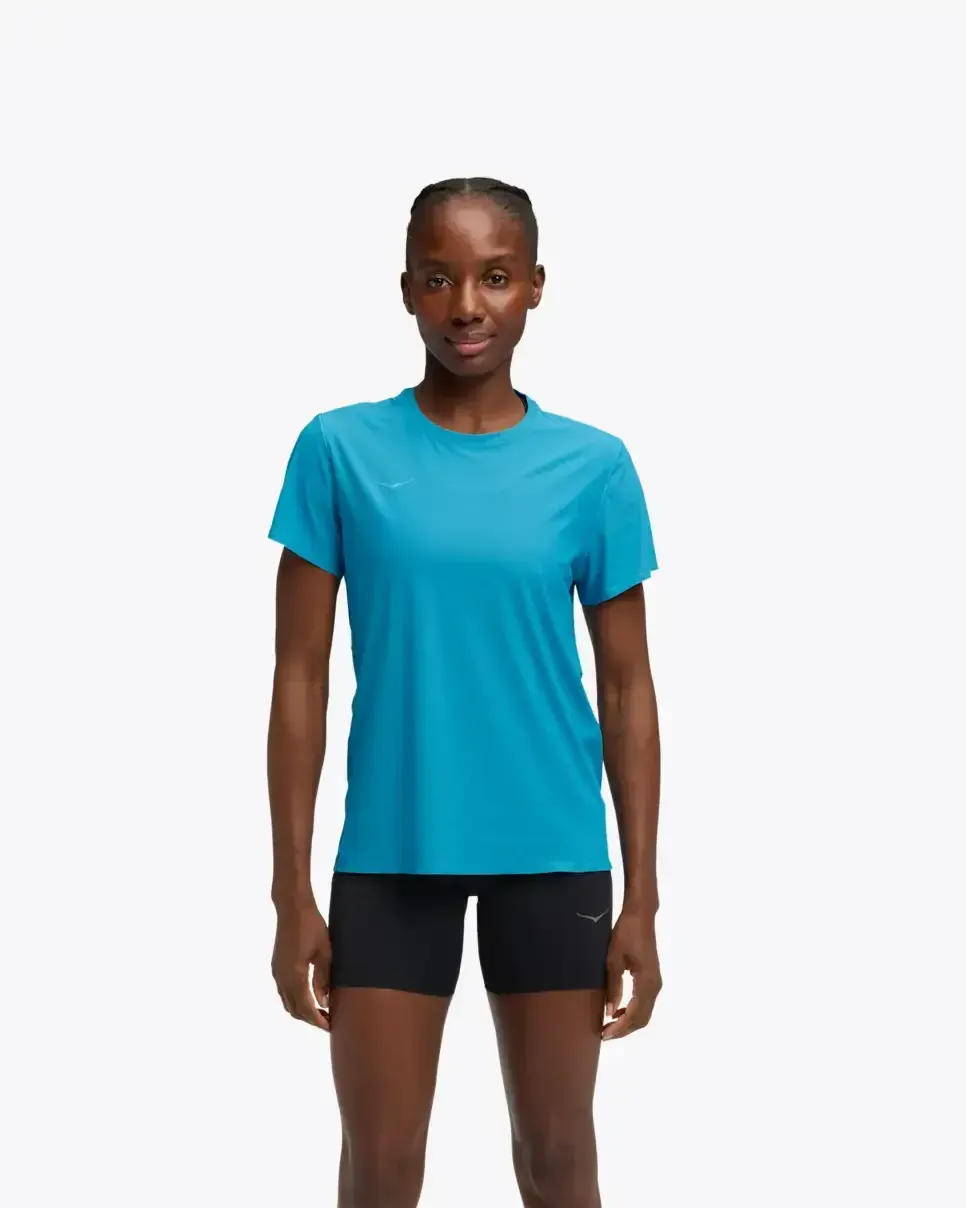 HOKA Airolite Short Sleeve 2.0 Hoka Blue (Women’s) - Women's HOKA Exclusives - front view