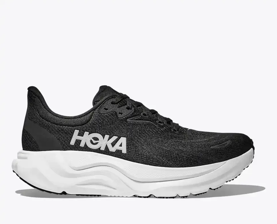 HOKA Arahi 8 Black White - Men's Road Running Shoes & Trainers - front view