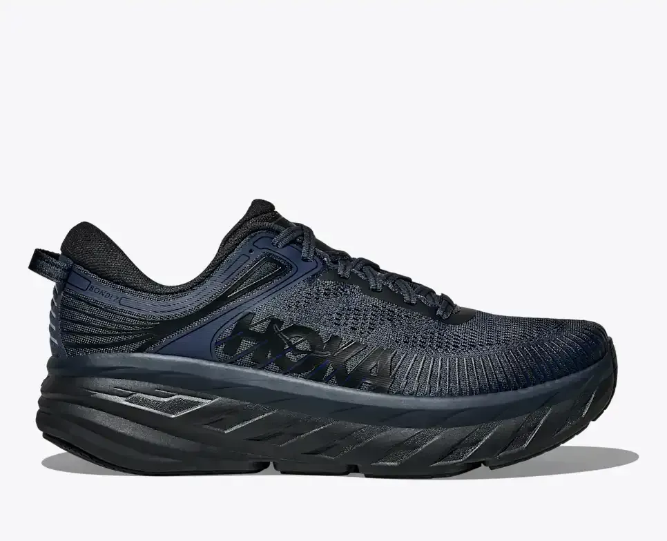 HOKA Bondi 7 Varsity Navy Black - Men's Running Shoes & Trainers - front view