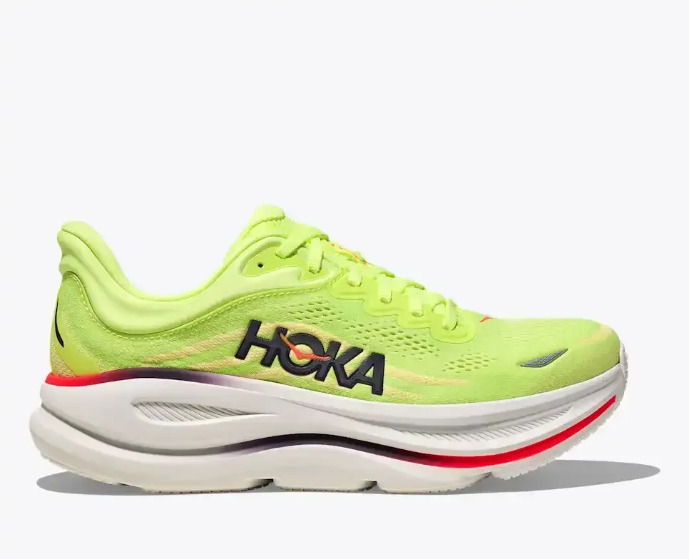 HOKA Bondi 9 Neon Yuzu Sunlight - Men's Road Running Shoes & Trainers - front view