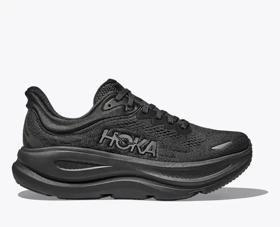 HOKA Bondi 9 Triple Black (Women’s) - Road Running Shoes - front view