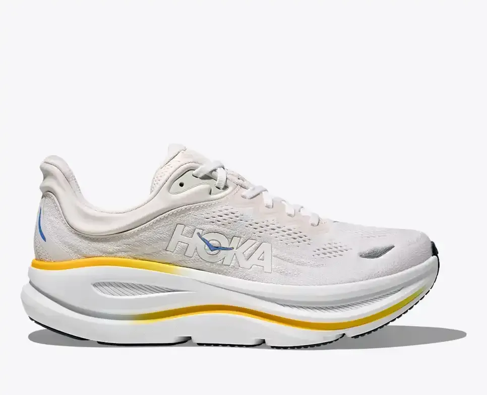 HOKA Bondi 9 White Grout - Men's Running Shoes & Trainers - front view