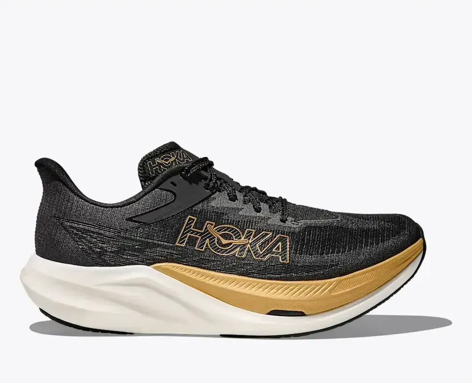 HOKA Cielo Rocket X 3 Black Gold - Men's Road Running Shoes & Trainers - front view