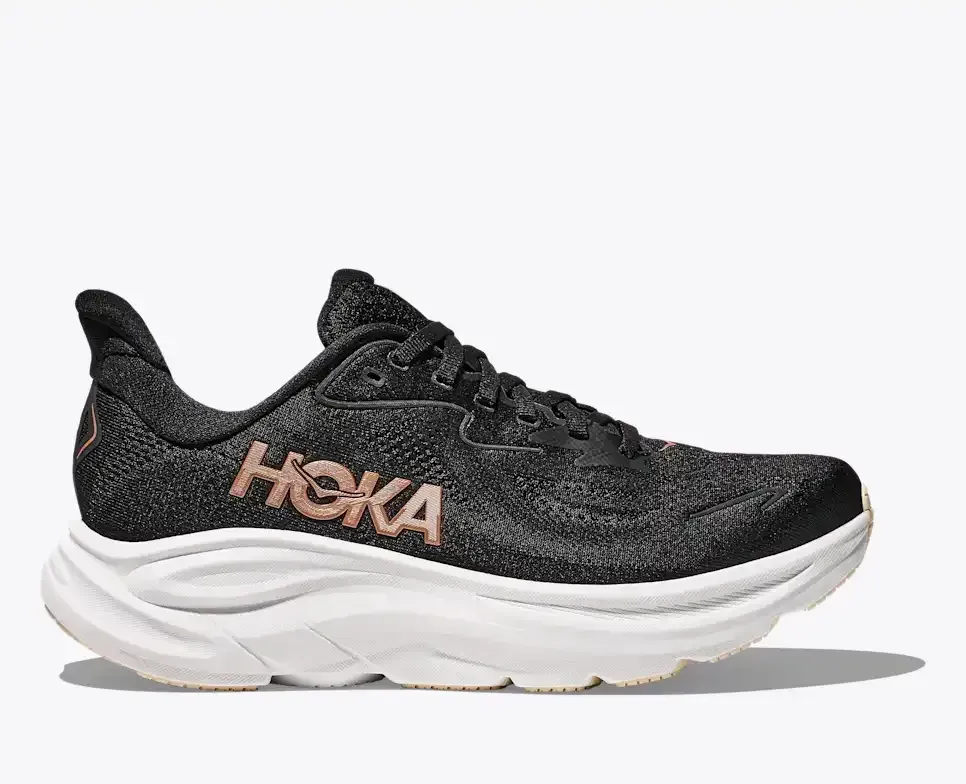 HOKA Clifton 10 Black Rose Gold (Women’s) - Clifton 10 - front view