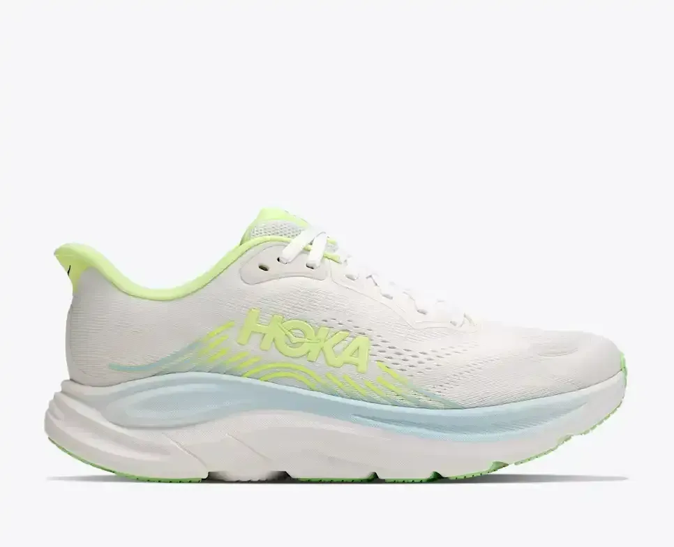 HOKA Clifton 11 Frost Neon Yuzu (Women’s) - Road Running Shoes - front view