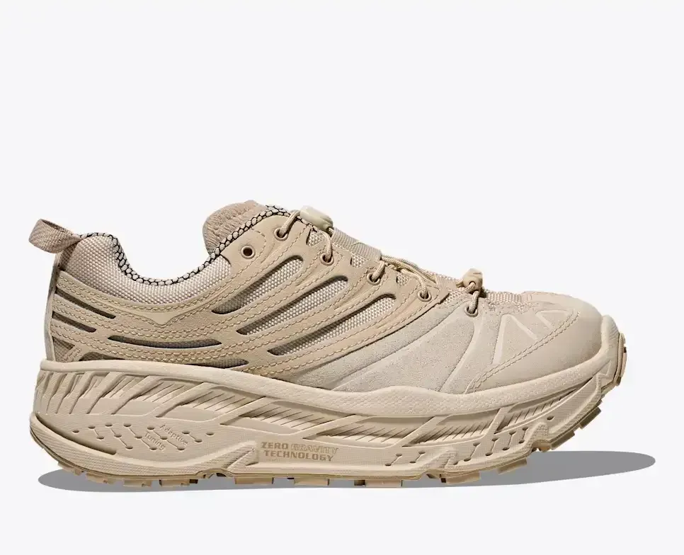 HOKA Elite Terrain System Stinson EVO OG Oatmilk Cream - Men's Running Shoes & Trainers - front view