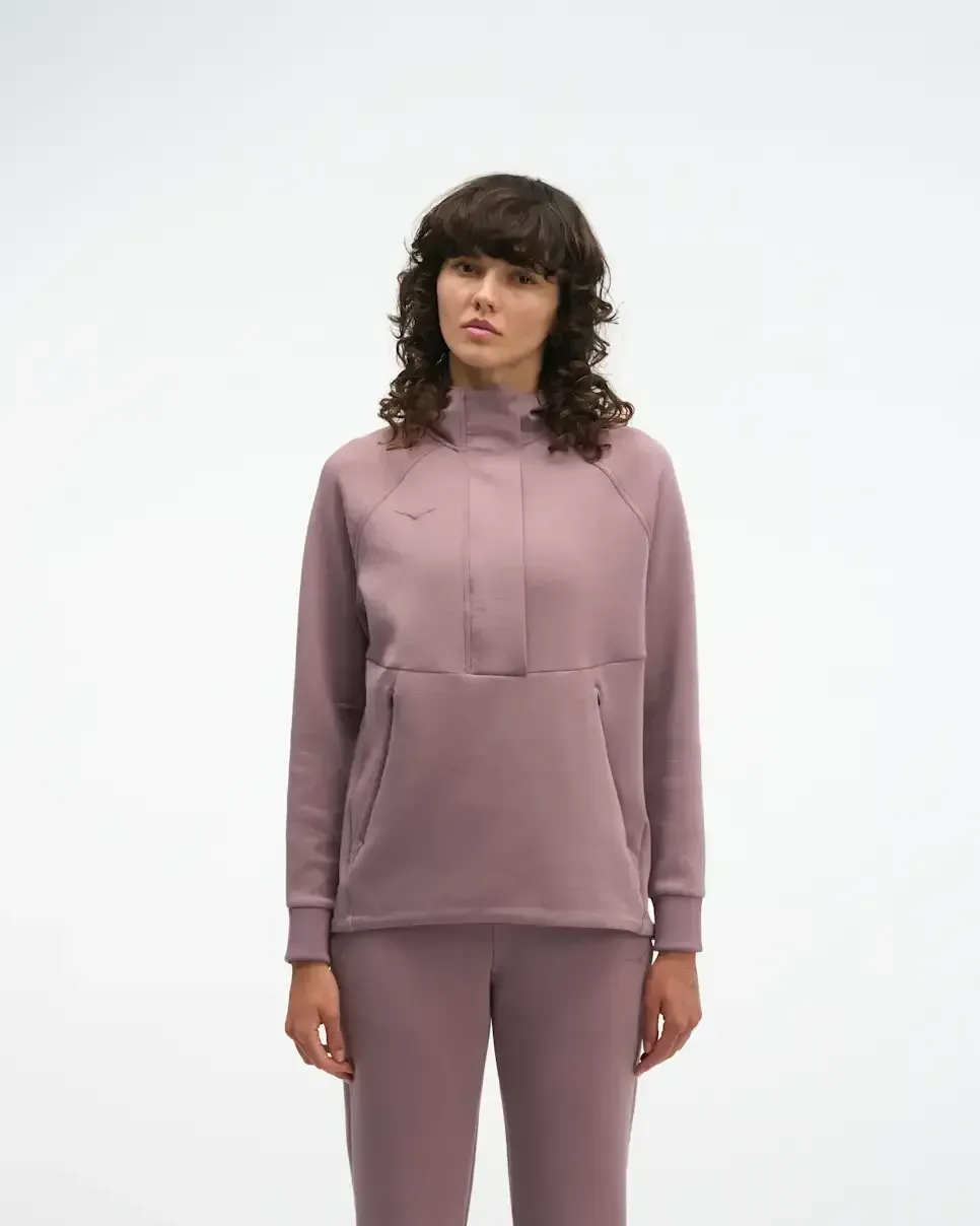 HOKA Essential Recovery Hoodie Dark Quartzite (Women’s) - Women's HOKA Exclusives - front view