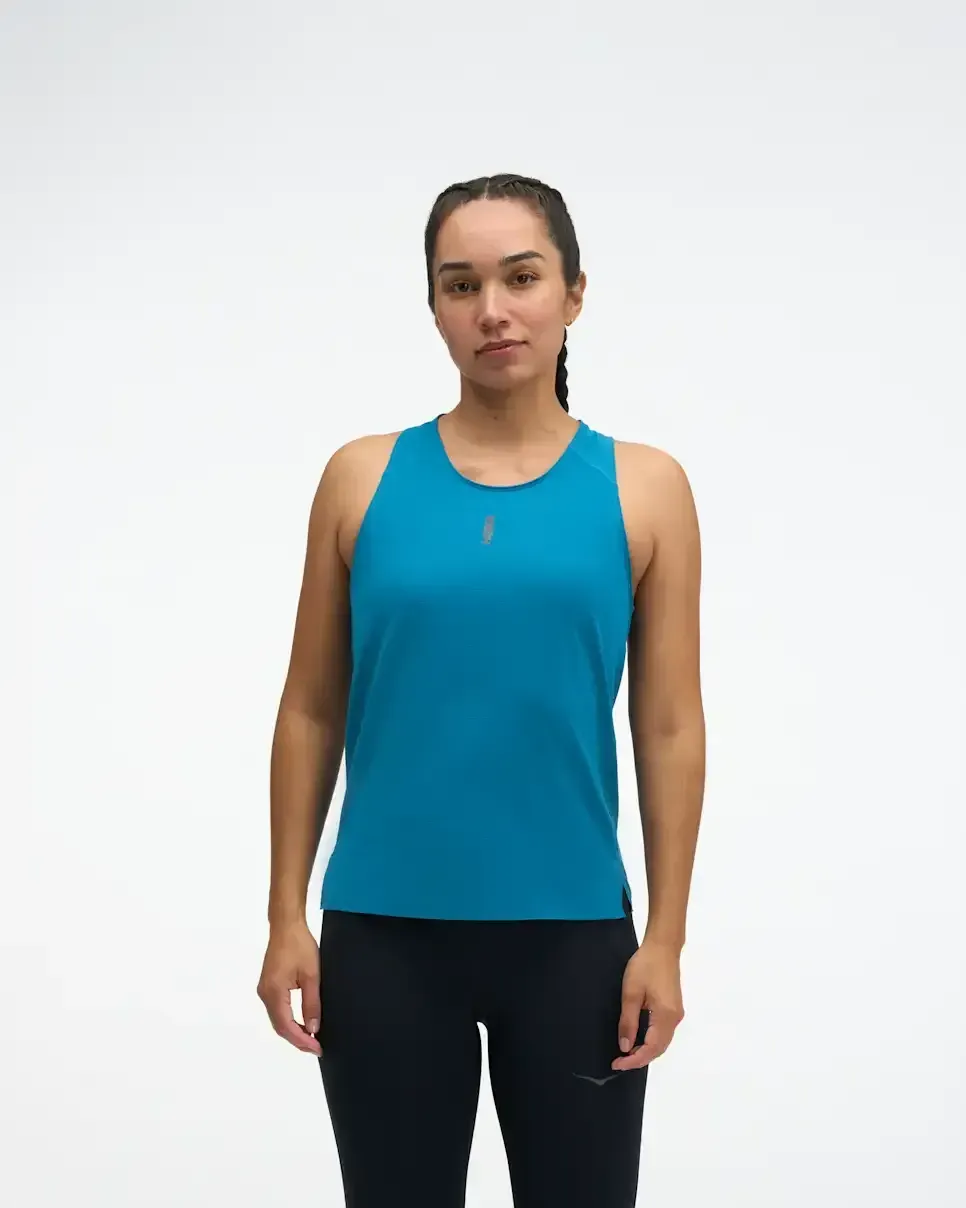 HOKA EveryRun Tank Night Glow Blue (Women’s) - Women's HOKA Exclusives - front view