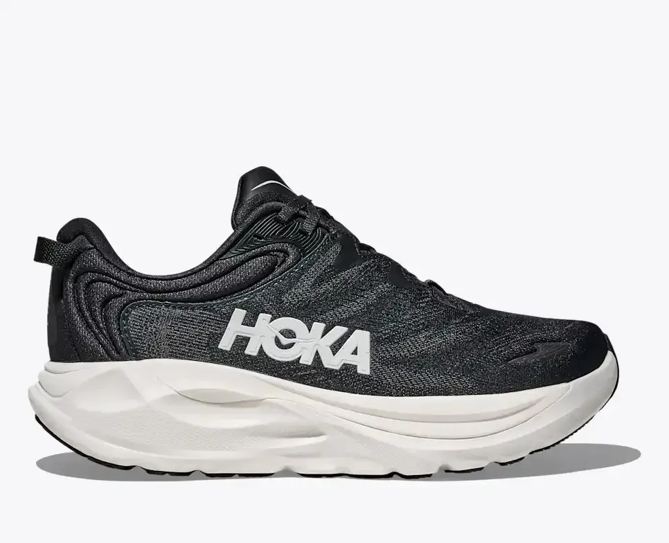 HOKA Gaviota 6 Black White (Women’s) - Road Running Shoes - front view