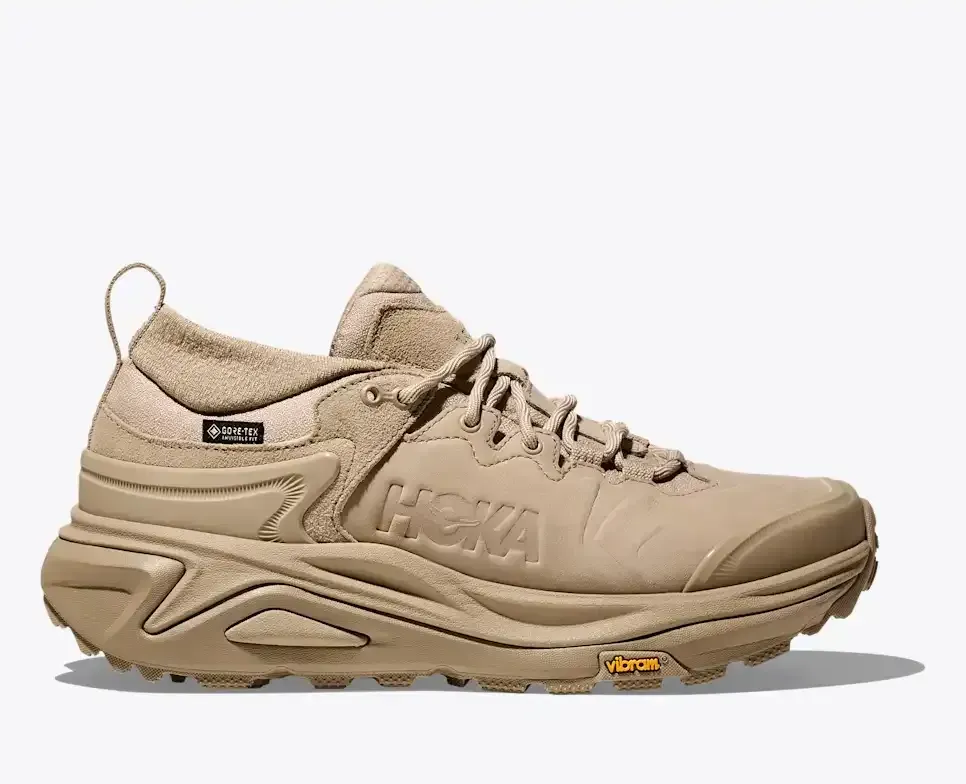HOKA Kaha 3 Low GORE-TEX Raw Linen Oat Milk - Men's Running Shoes & Trainers - front view