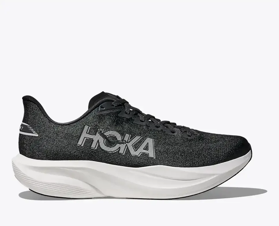HOKA Mach 7 Black White (Women’s) - Road Running Shoes - front view