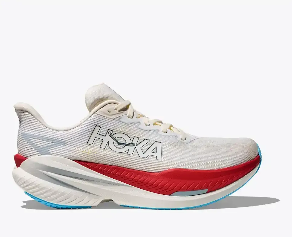 HOKA Mach X 3 White Alabaster - Men's Running Shoes & Trainers - front view