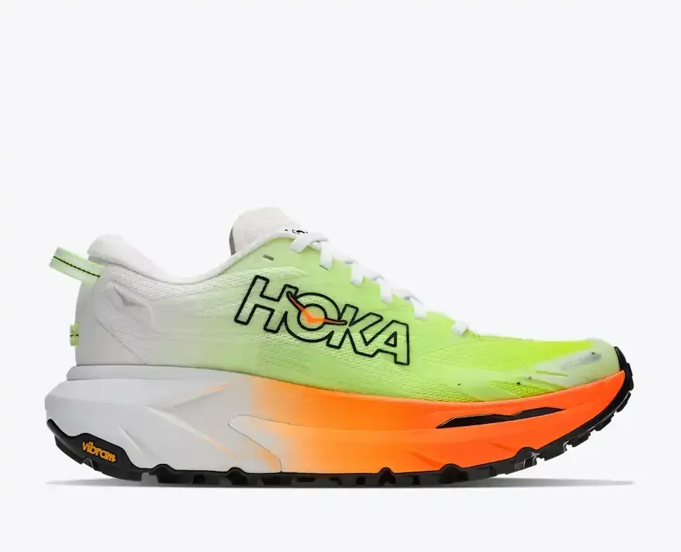 HOKA Mafate 5 Frost Neon Tangerine - Men's Running Shoes & Trainers - front view