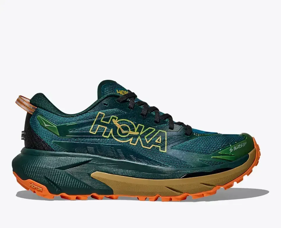 HOKA Mafate 5 Tidal Wave Mustard Seed - Men's Running Shoes & Trainers - front view