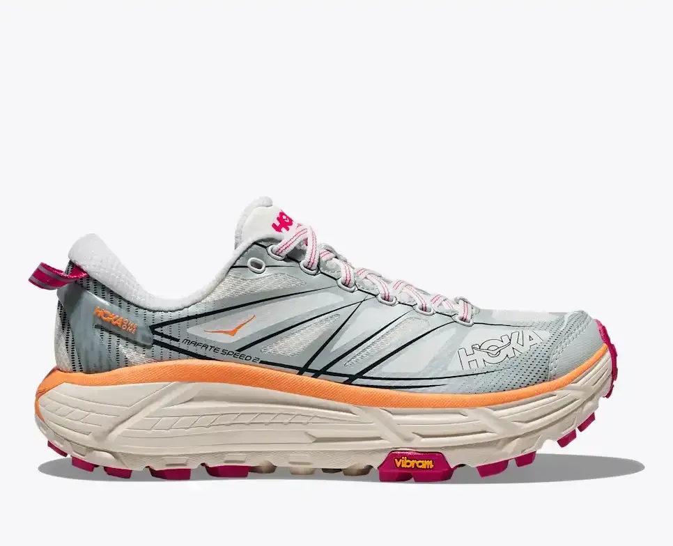 HOKA Mafate Speed 2 White Ice Flow - Men's Road Running Shoes & Trainers - front view