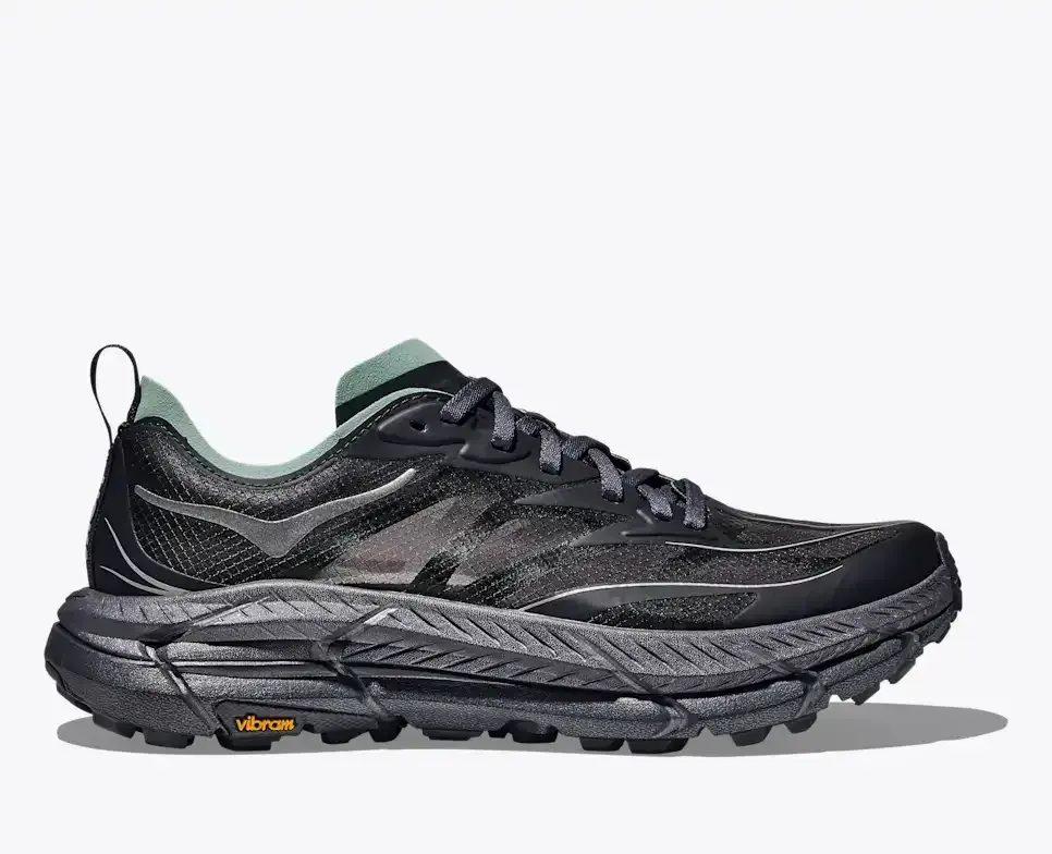 HOKA Mafate Speed 4 Lite Charcoal Grey Jade - Men's Running Shoes & Trainers - front view