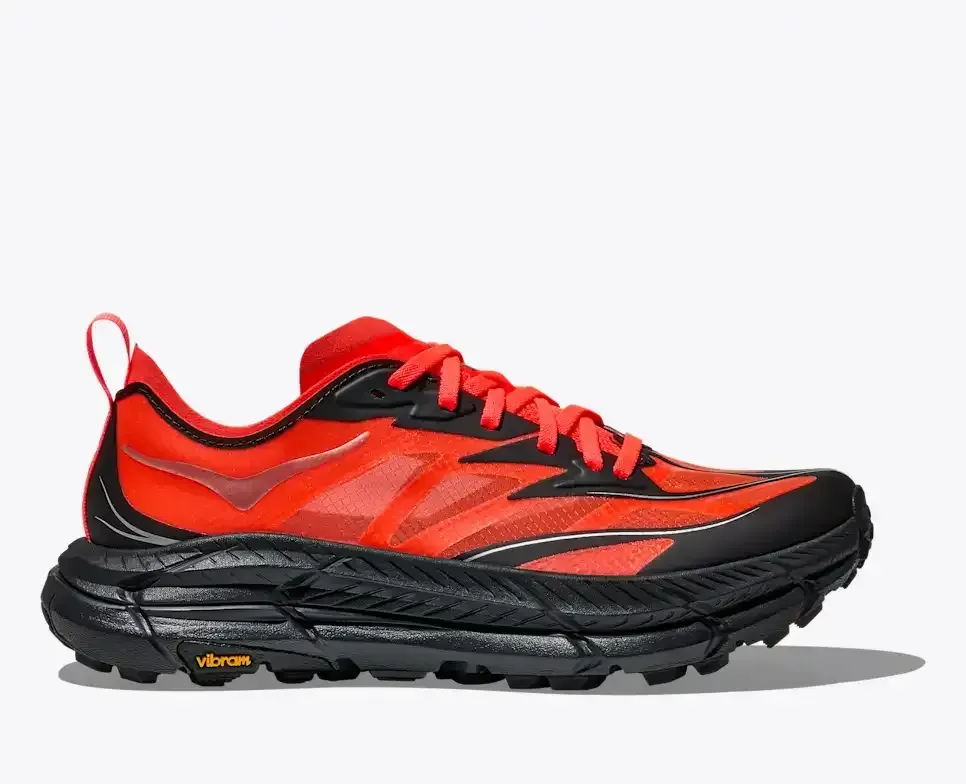 HOKA Mafate Speed 4 Lite Neon Flame Black - Men's Running Shoes & Trainers - front view