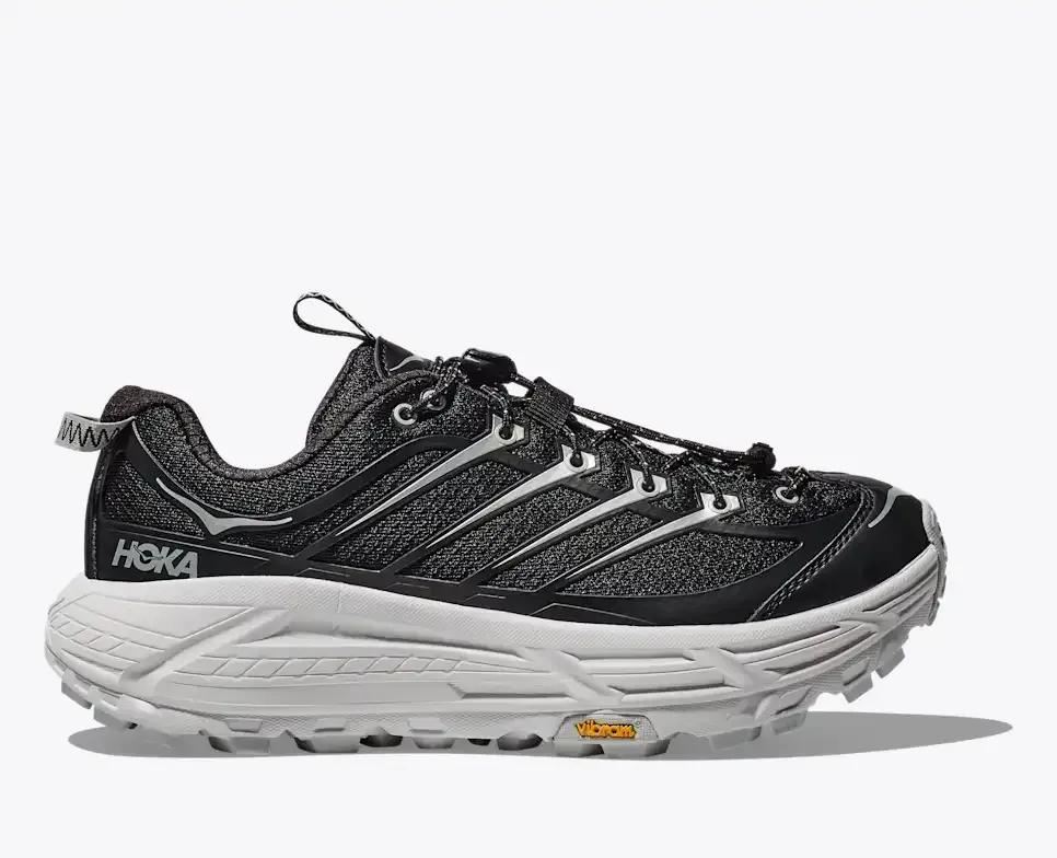 HOKA Mafate Three2 Black Cosmic Grey - Men's Running Shoes & Trainers - front view
