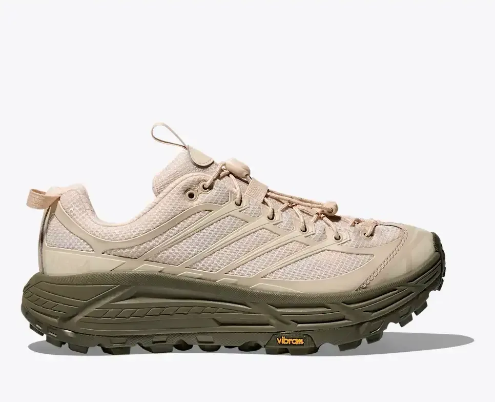 HOKA Mafate Three2 Oat Milk Eucalyptus - Men's Running Shoes & Trainers - front view