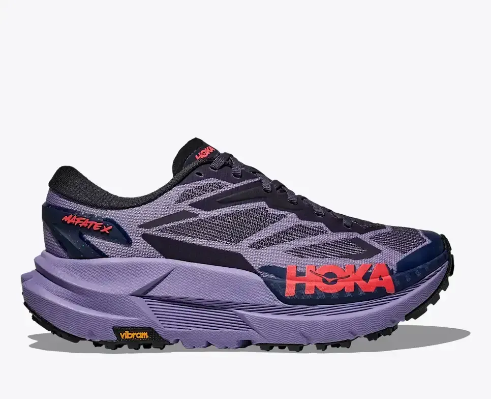 HOKA Mafate X Berry Jam Squid Ink (Women’s) - Trail Running Shoes - front view