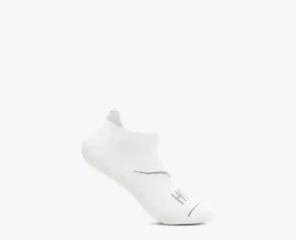 HOKA No-Show Run Sock White - Men's HOKA Exclusives - front view