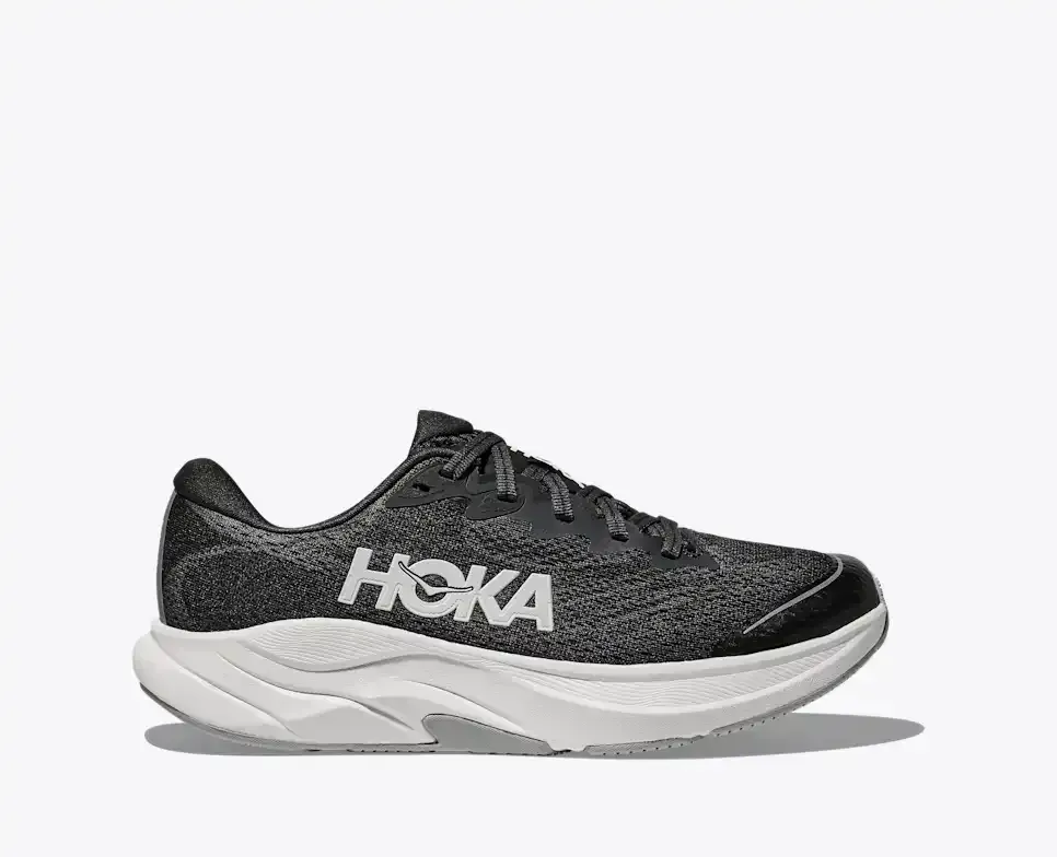 HOKA Rincon 4 Black White (GS) - Big Kids - front view