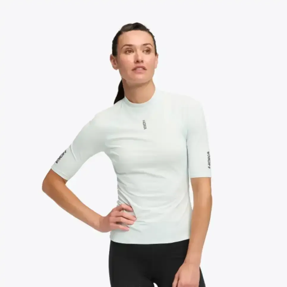 HOKA SkyBreeze Short Sleeve Tundra (Women’s) - Women's Products - front view