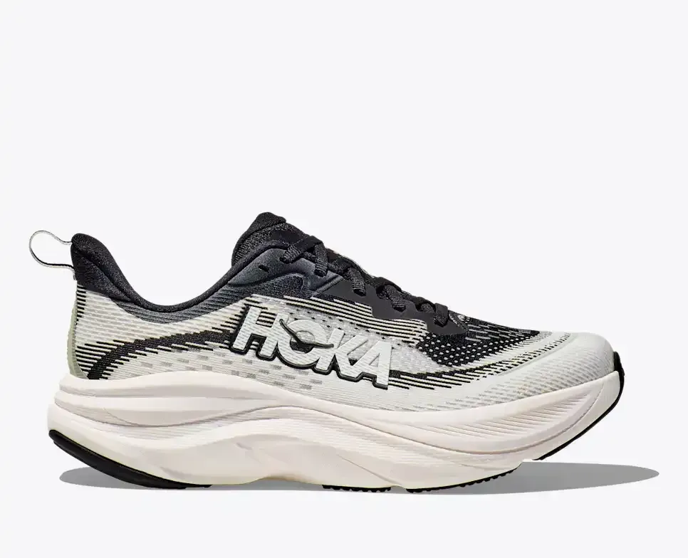 HOKA Skyflow Black White (Women’s) - Women's Running Shoes - front view