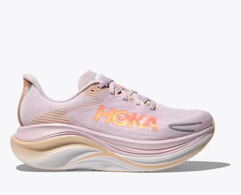 HOKA Skyward X 2 Lilac Cream Tangerine Glow (Women’s) - Road Running Shoes - front view