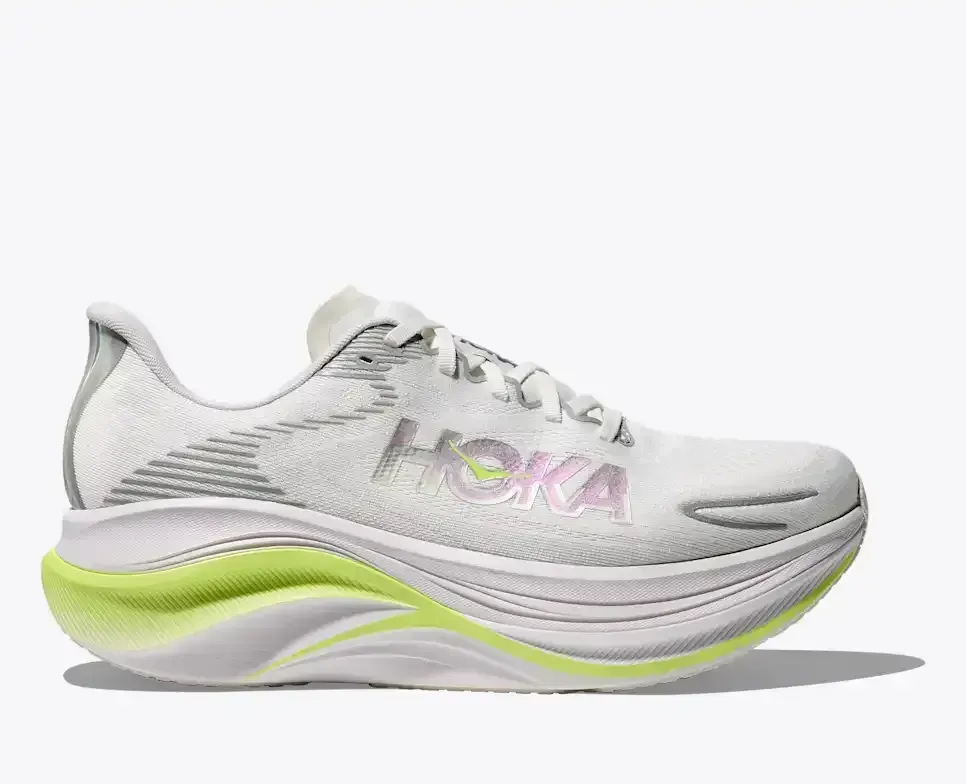 HOKA Skyward X 2 White Neon Yuzu (Women’s) - Road Running Shoes - front view