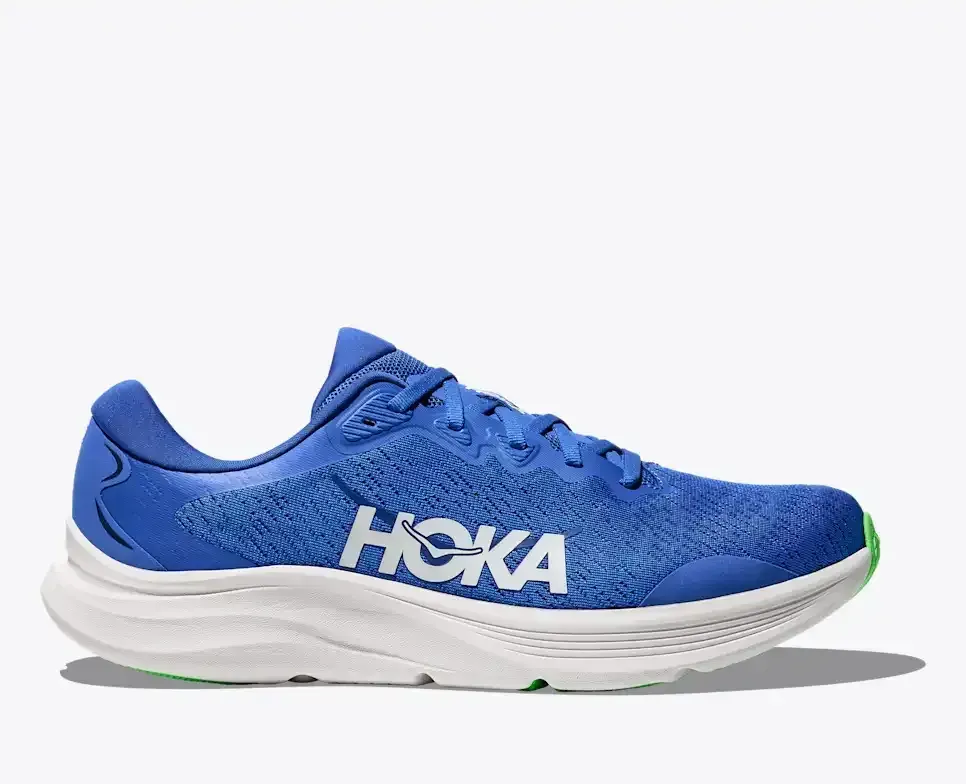 HOKA Solimar 2 Cobalt Blue Neon Green - Men's Running Shoes & Trainers - front view