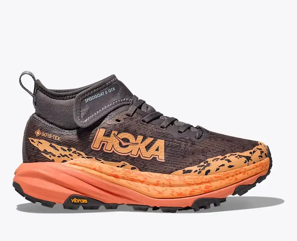 HOKA Speedgoat 6 Mid GORE-TEX Galaxy Guava (Women’s) - Women's Running Shoes - front view