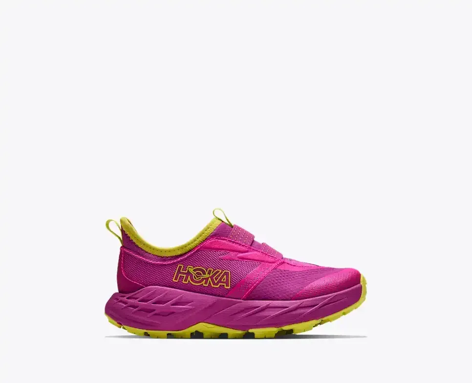 HOKA Speedgoat 7 Fuchsia (Little Kids) - Kids Running & Hiking Shoes - front view