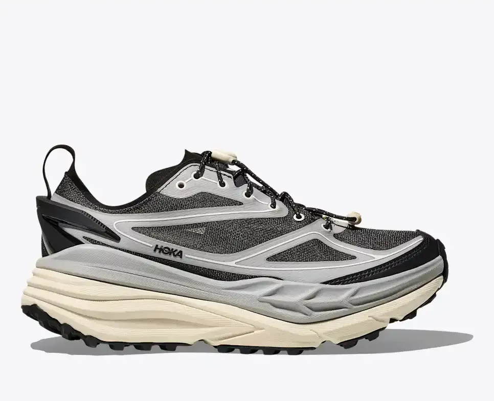 HOKA Stinson One7 Stellar Grey Eggshell - Men's Running Shoes & Trainers - front view