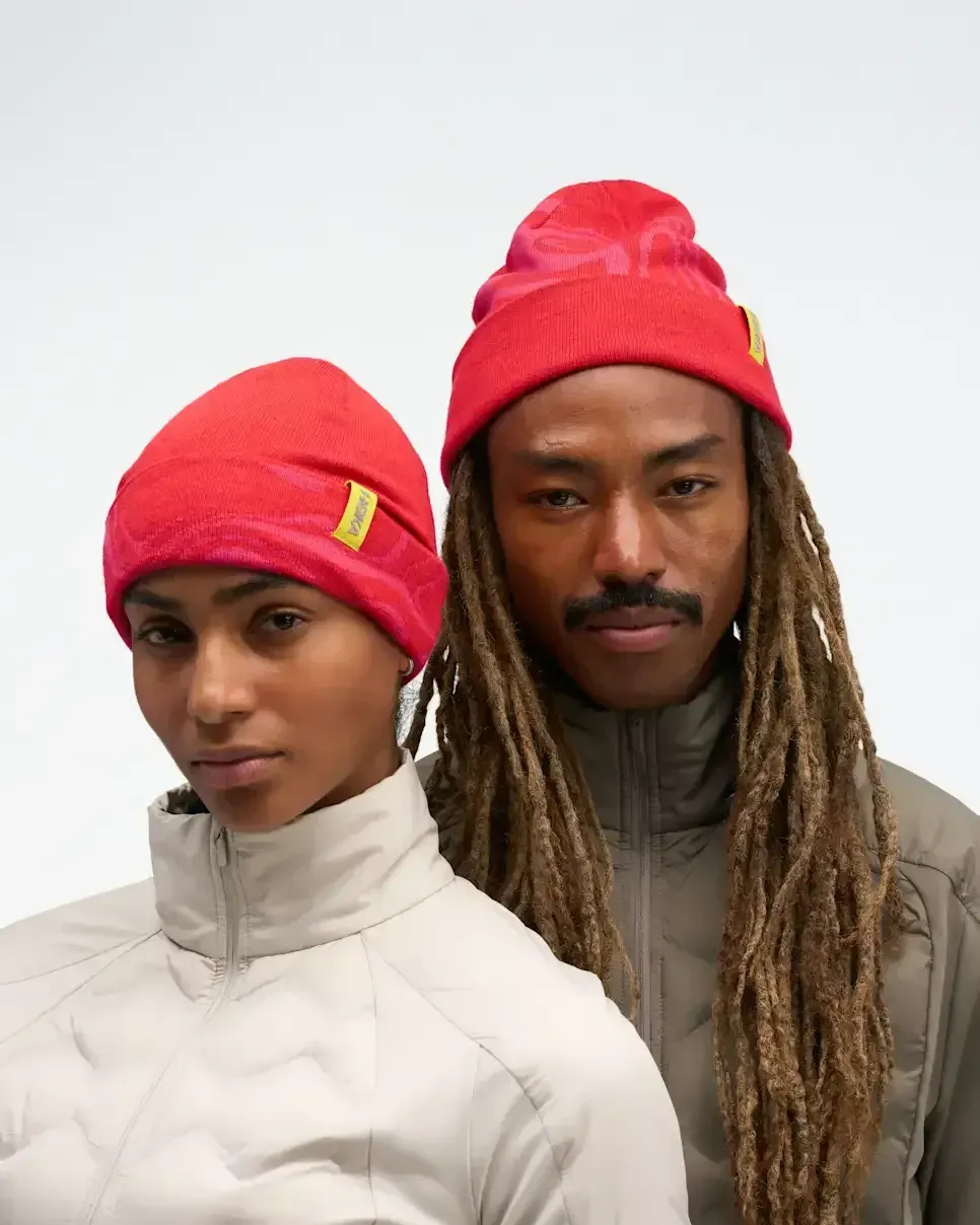 HOKA Winter Beanie Cerise - Men's HOKA Exclusives - front view